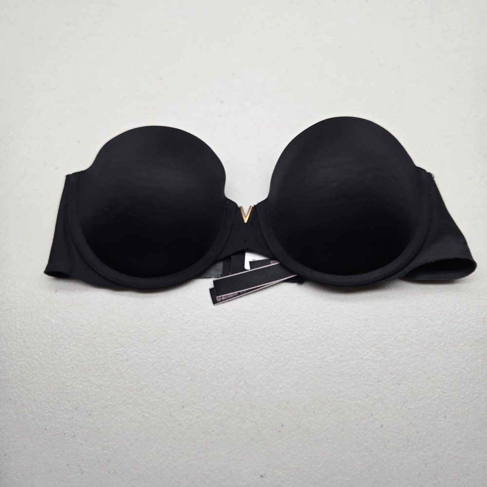Victoria's Secret Women Bra 32C Black T Shirt Padded Underwired Multiway READ